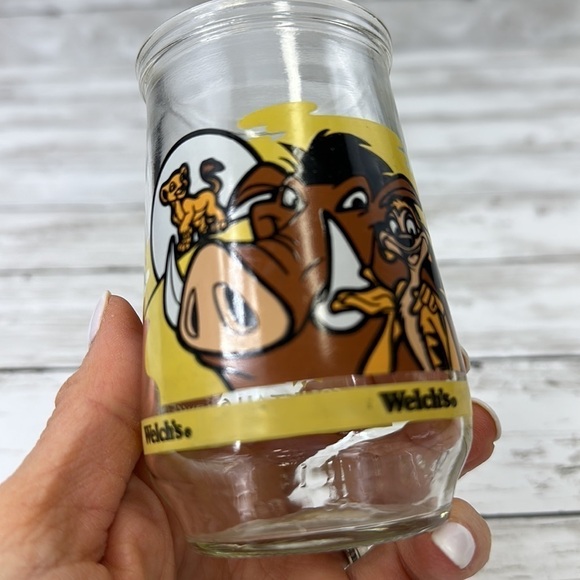 DISNEY THE LION KING SIMBA’S PRIDE WELCH’S glass jelly jar collectible - Picture 3 of 4
